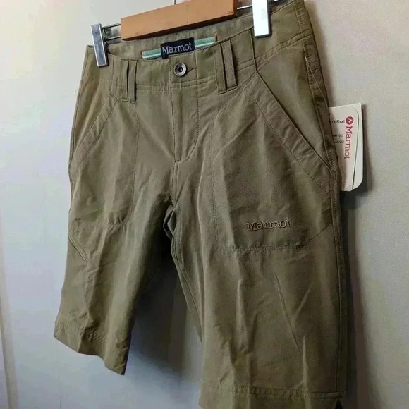NWT MARMOT LOBO's women Short size 2 Tan color with  lots of pockets - Picture 2 of 16